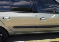 Renault Symbol 1999–2008 Kromirane prevleke za kljuke (nerjaveče jeklo) 4 kos, Carmos – turško nerjavno jeklo fotografija 2