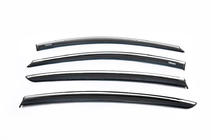 Renault Fluence 2009–2016 Vetrni deflektorji za stekla s kromom (4 kos, Niken Chrome) fotografija 2