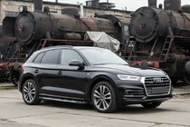 Audi Q5 2017–2025 Stranske stopnice Sunrise (2 kos, aluminij) fotografija 1