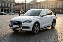 Audi Q5 2017–2025 Stranske stopnice Maydos V1 (2 kosa, aluminij) fotografija 1