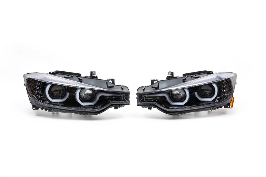 BMW serija 3 F30/F31 2012–2019 Xenon sprednji žarometi z LED pozicijsko lučjo 2012-2015 (2 kos) Črna Image