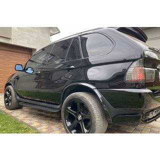 Stranske stopnice Bosphorus Black (2 kos, aluminij) BMW X5 E53 1999–2006 fotografija 1