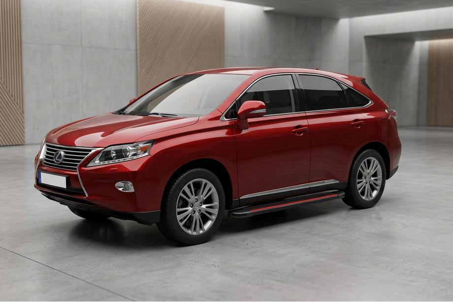 Lexus RX 2009–2015 Stranske stopnice Maya Red (2 kos, aluminij) Image
