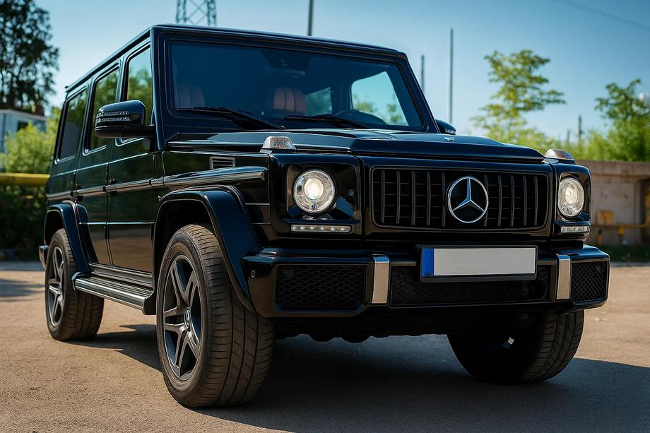 Mercedes G razred W463 1990–2018 Sprednja maska (GT Panamericana, brez kroma) Popolnoma bela Fotografija 3