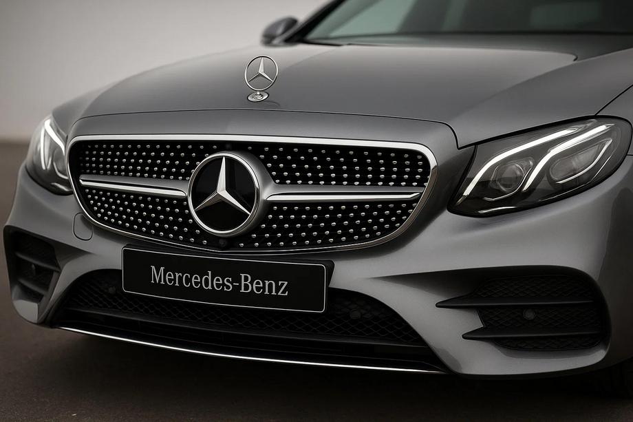 Mercedes Razred E W213 2016–2023 Sprednja maska Diamond Silver (za Avantgarde/AMG-Line/E43 AMG/E53 AMG 2016-2020) Brez mesta za kamero Image