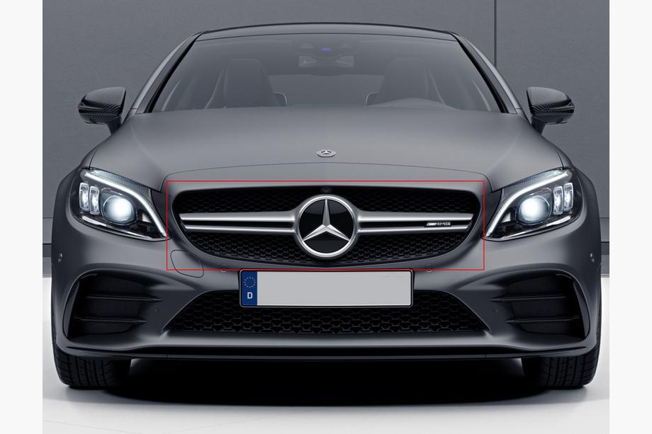 Mercedes C-class W205 2014–2021 Sprednja maska AMG Silver (za Avantgarde/AMG-Line/C43 AMG) 2014-2018, s kamero Image