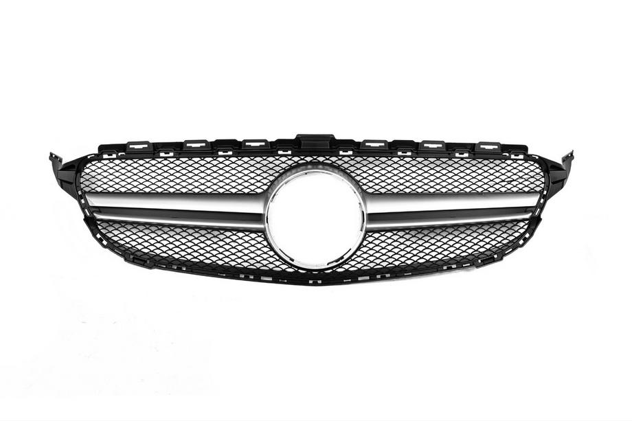 Mercedes C-class W205 2014–2021 Sprednja maska AMG Silver (za Avantgarde/AMG-Line/C43 AMG) Fotografija 7