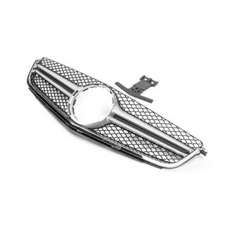 AMG Silver sprednja maska (za C63) Mercedes razred C W204 2007–2015 fotografija 2