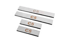 Citroen C-5 2008–2017 Carmos V1 okrasne letve pragov (4 kosi, nerjaveče jeklo) fotografija 2