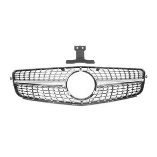 Sprednja maska hladilnika Diamond Silver Mercedes razred C W204 2007–2015 fotografija 2