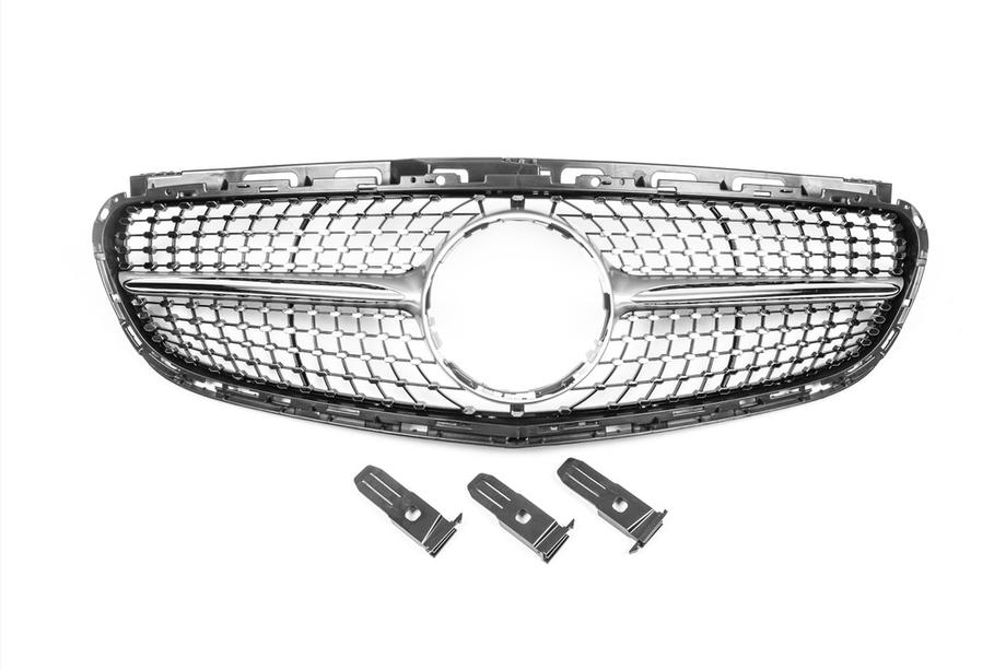 Mercedes E-class W212 2009–2016 Sprednja maska hladilnika Diamond Silver (za Avantgarde in AMG-Line, 2013-2016) Fotografija 2
