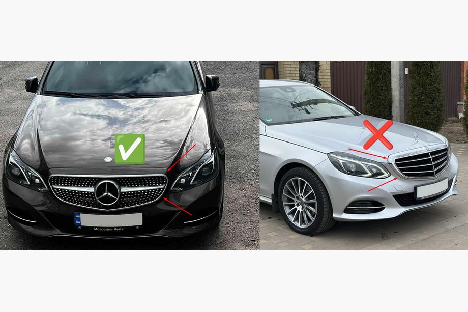 Mercedes E-class W212 2009–2016 Sprednja maska hladilnika Diamond Silver (za Avantgarde in AMG-Line, 2013-2016) Fotografija 10