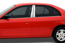 Honda Civic Sedan VII 2001–2006 Nerjaveči pokrovi stebričkov (4 kos) fotografija 1