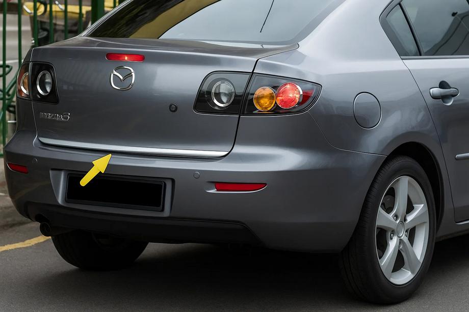 Mazda 3 2003–2009 Letvica roba prtljažnika SD (nerjavno jeklo) Image