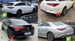 Mercedes CLA C118 2019– Zadnji difuzor z izpušnimi zaključki (CLA45 dizajn) fotografija 4