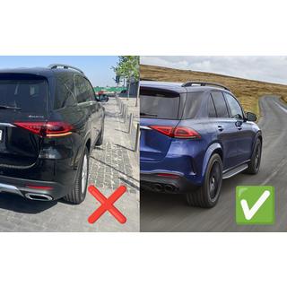 Zadnji difuzor z izpušnimi zaključki GLE63 Silver (2018-2026) fotografija 4