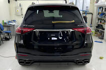 Mercedes GLE W167 2018– Zadnji difuzor z izpušnimi nastavki GLE63 Black (2018-2026) fotografija 2
