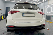 Mercedes GLE W167 2018– Zadnji difuzor z izpušnimi nastavki GLE63 Black (2018-2026) fotografija 4