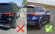 Mercedes GLE W167 2018– Zadnji difuzor z izpušnimi nastavki GLE63 Black (2018-2026) fotografija 11