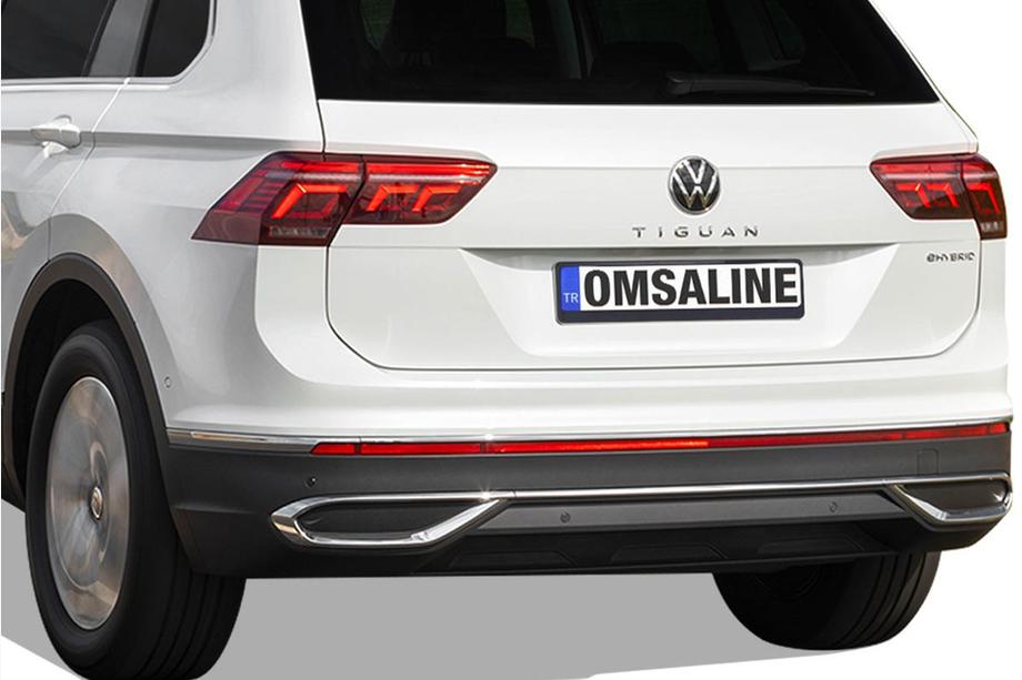 Volkswagen Tiguan 2016–2023 Obloge – imitacija izpušnih zaključkov 2020+ (3 kos, nerjavno jeklo) Carmos - turško nerjaveče jeklo Image