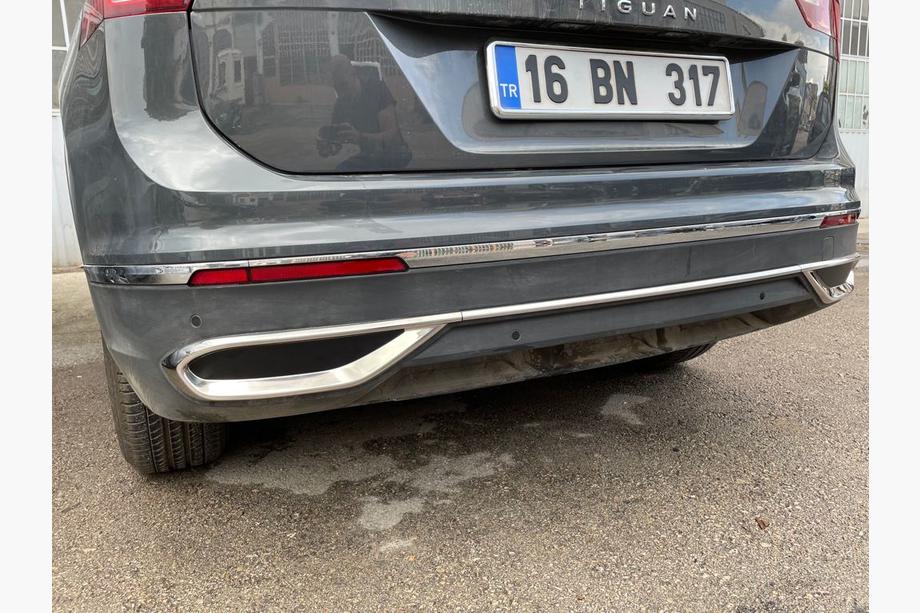 Volkswagen Tiguan 2016–2023 Obloge – imitacija izpušnih zaključkov 2020+ (3 kos, nerjavno jeklo) OmsaLine - italijansko nerjavno jeklo Fotografija 4