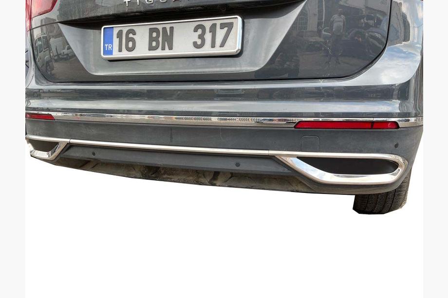 Volkswagen Tiguan 2016–2023 Obloge – imitacija izpušnih zaključkov 2020+ (3 kos, nerjavno jeklo) OmsaLine - italijansko nerjavno jeklo Fotografija 3