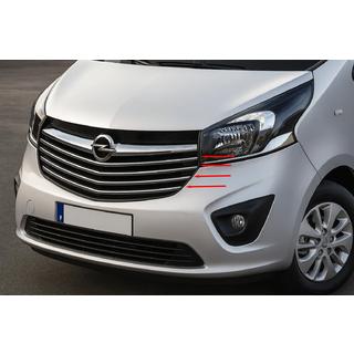 Okrasne letvice za masko Carmos (nerjaveče jeklo) Opel Vivaro 2015–2019 fotografija 1
