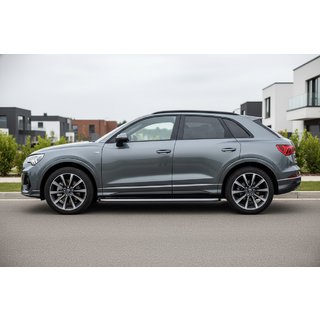 Stranski pragovi Tayga Grey (2 kosa, aluminij) Audi Q3 2019–2025 fotografija 1