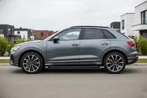 Audi Q3 2019–2025 Stranski pragovi Tayga Black (2 kos, aluminij) fotografija 1