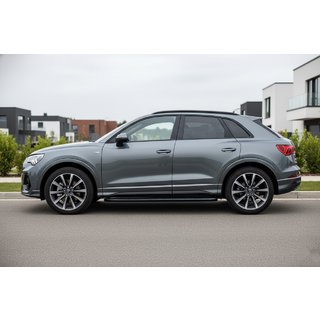 Stranski pragovi Tayga Black (2 kos, aluminij) Audi Q3 2019–2025 fotografija 1