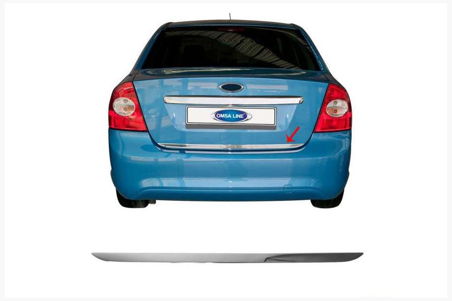 Ford Focus II 2005–2008 Kromirana obroba pokrova prtljažnika (Sedan, nerjaveče jeklo) Image