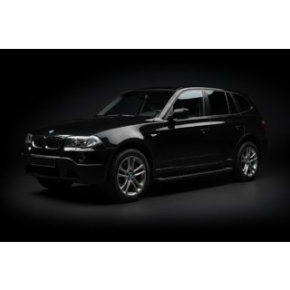 Bočne stopnice Allmond Black (2 kosa, aluminij) BMW X3 E83 2003–2010 fotografija 1