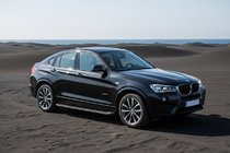 BMW X4 F26 2014–2018 Bočne stopnice Allmond Black (2 kosa, aluminij) fotografija 1