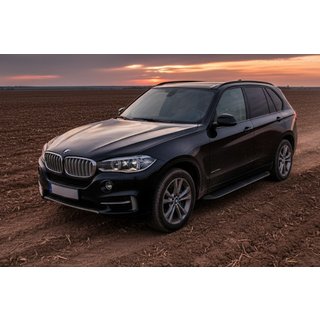 Stranski pragovi Tayga Black (2 kos, aluminij) BMW X5 F15 2013–2018 fotografija 1