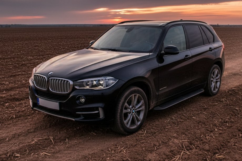 BMW X5 F15 2013–2018 Stranski pragovi Tayga Black (2 kos, aluminij) Image