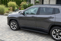 Jeep Compass 2016– Bočne stopnice Allmond Black (2 kosa, aluminij) fotografija 1