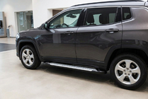 Jeep Compass 2016– Stranske stopnice Allmond Grey (2 kosa, aluminij) fotografija 1