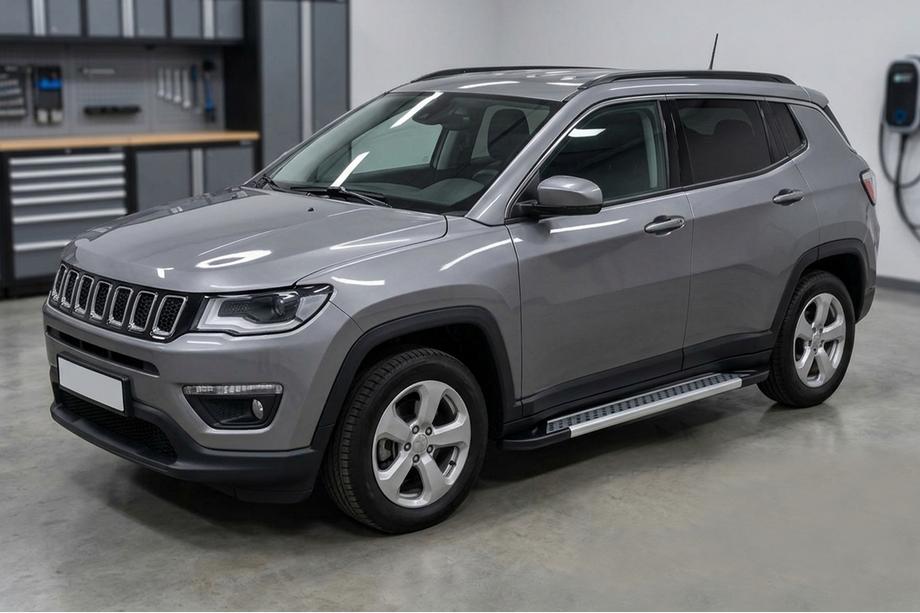 Jeep Compass 2016– Stranske stopnice Vision New Grey (2 kos, aluminij) Image