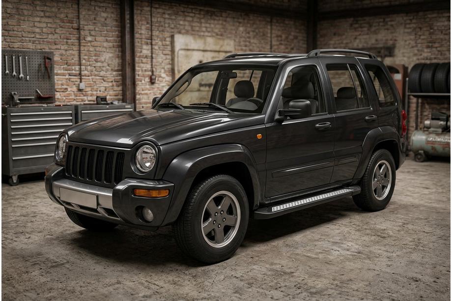 Jeep Cherokee/Liberty 2002–2007 Stranske stopnice Vision New Black (2 kos, aluminij) Image