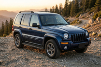 Jeep Cherokee/Liberty 2002–2007 Bočne stopnice Allmond Black (2 kosa, aluminij) fotografija 1
