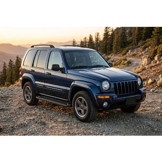 Bočne stopnice Allmond Black (2 kosa, aluminij) Jeep Cherokee/Liberty 2002–2007 fotografija 1