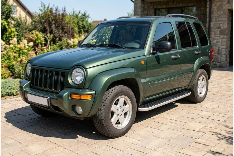 Jeep Cherokee/Liberty 2002–2007 Stranski pragovi Tayga Grey (2 kosa, aluminij) Image