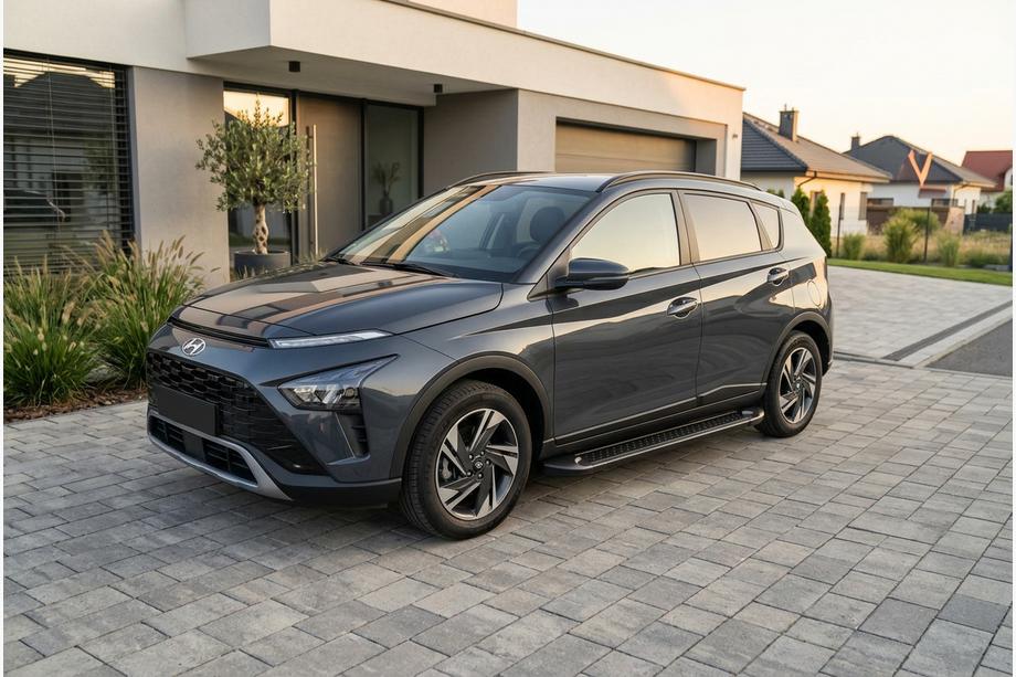 Hyundai Bayon 2021– Bočne stopnice Allmond Black (2 kosa, aluminij) Image
