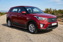 Hyundai Creta 2014–2020 Bočne stopnice Maya Red (2 kos, aluminij) fotografija 1