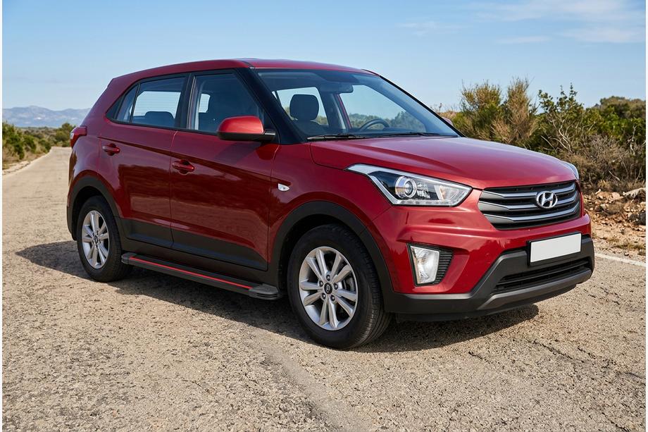 Hyundai Creta 2014–2020 Bočne stopnice Maya Red (2 kos, aluminij) Image
