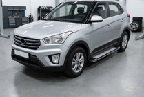 Hyundai Creta 2014–2020 Stranske stopnice Rainbow (2 kos, aluminij) fotografija 1