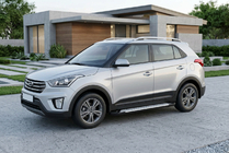 Hyundai Creta 2014–2020 Stranske stopnice Allmond Grey (2 kosa, aluminij) fotografija 1