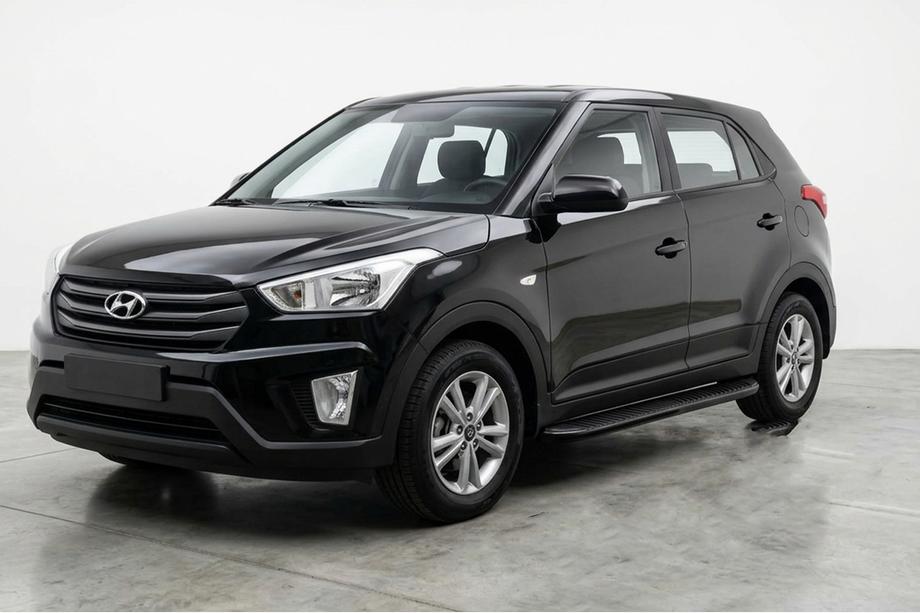 Hyundai Creta 2014–2020 Stranski pragovi Tayga Black (2 kos, aluminij) Fotografija 1