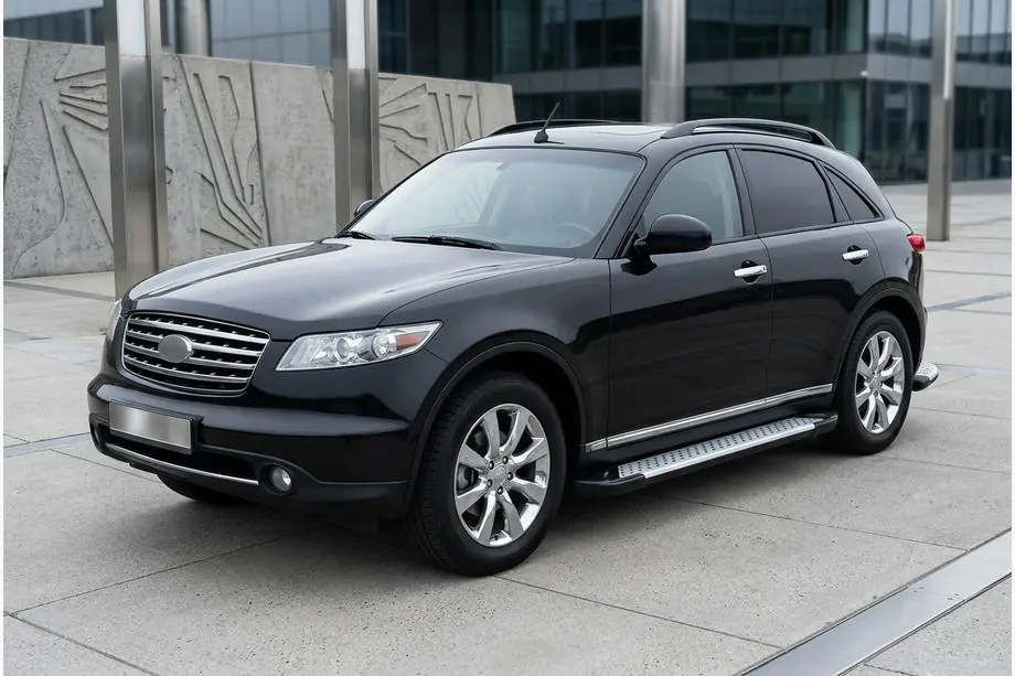 Infiniti FX 2003–2008 Stranske stopnice Allmond Grey (2 kosa, aluminij) Image