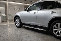 Infiniti FX 2003–2008 Stranske stopnice BlackLine (2 kos, aluminij) fotografija 1